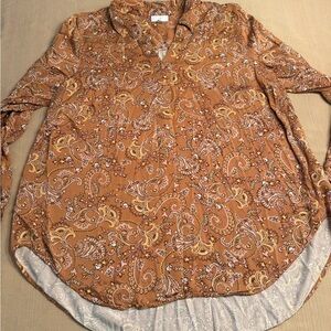 J. Jill Large paisley blouse shirt